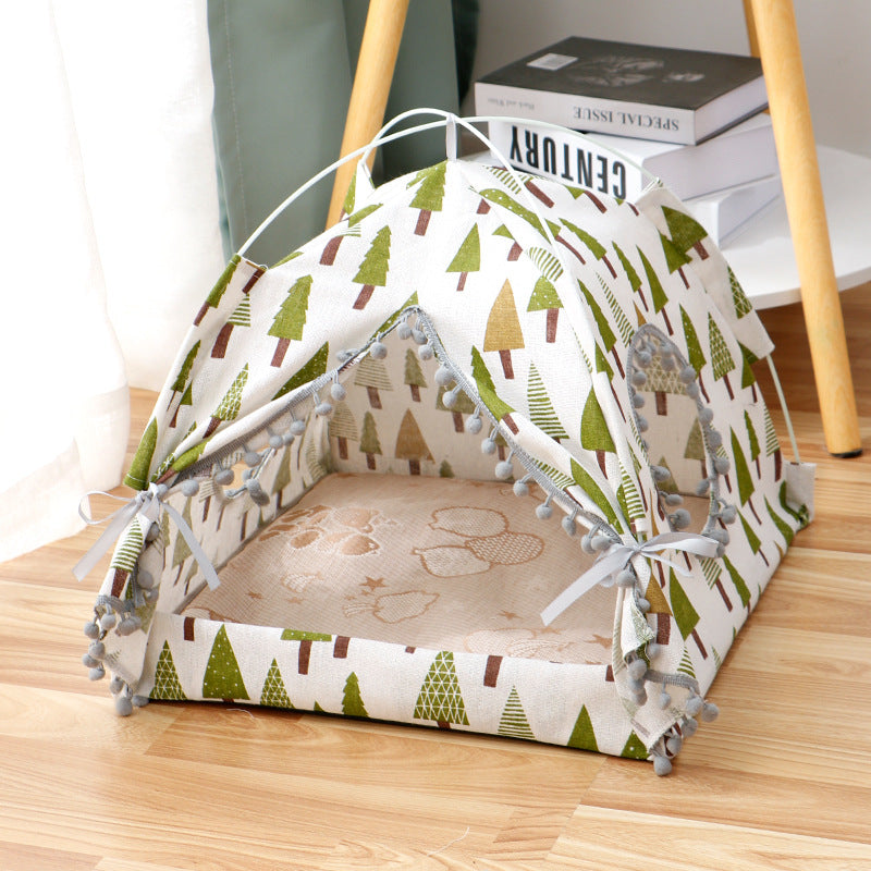 Cat Tent House Enclosed Pet Bed for Cats