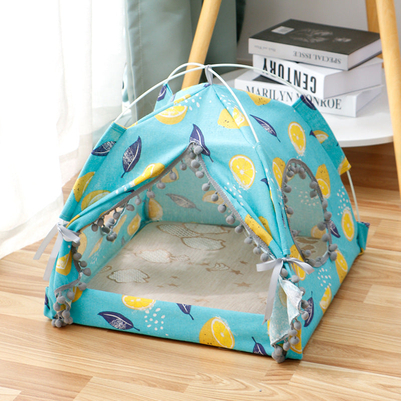 Cat Tent House Enclosed Pet Bed for Cats