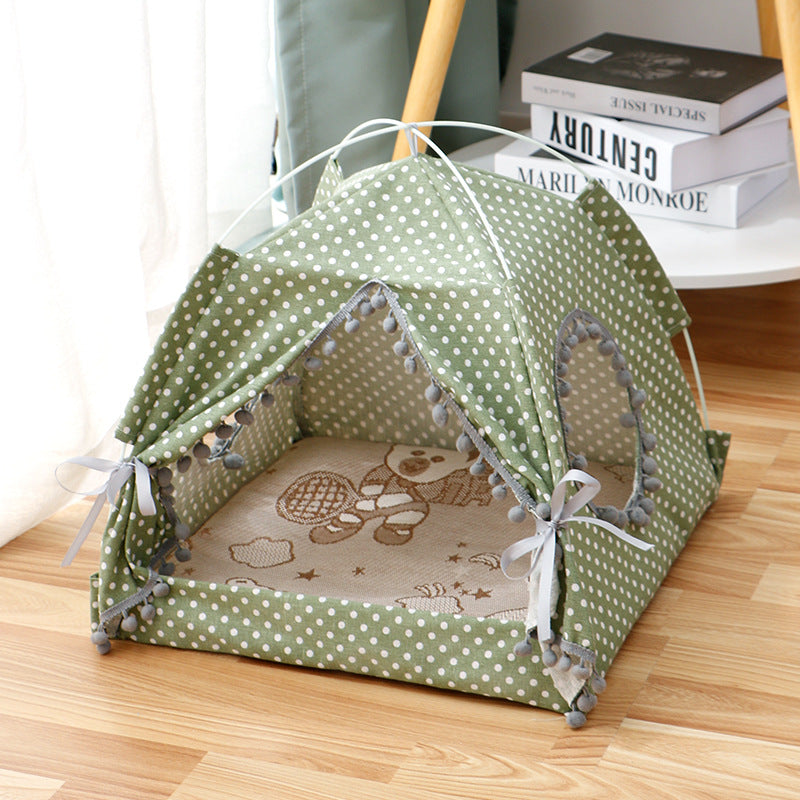 Cat Tent House Enclosed Pet Bed for Cats