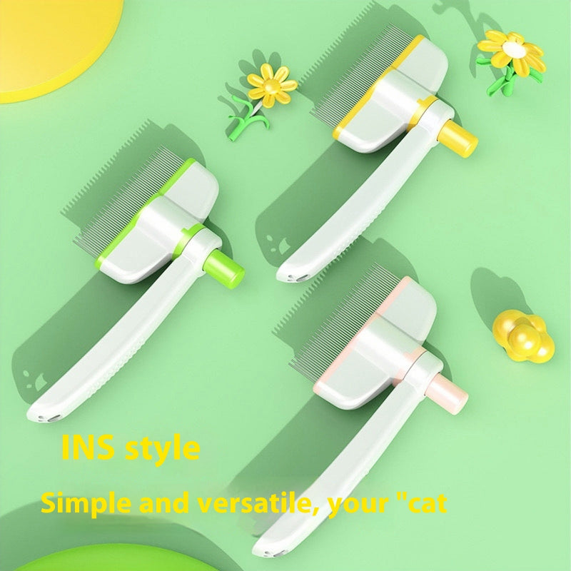 Cat Comb Tie Removal Self Cleaning Grooming Brush