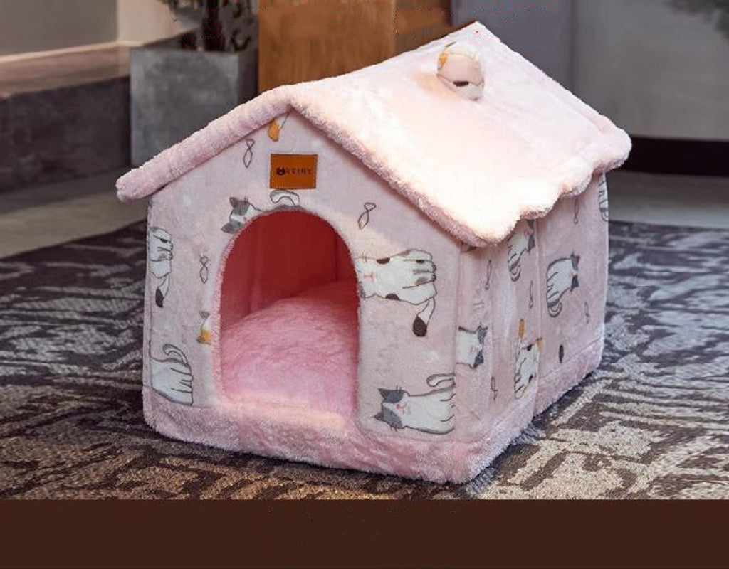 Foldable Warm Pet Bed House