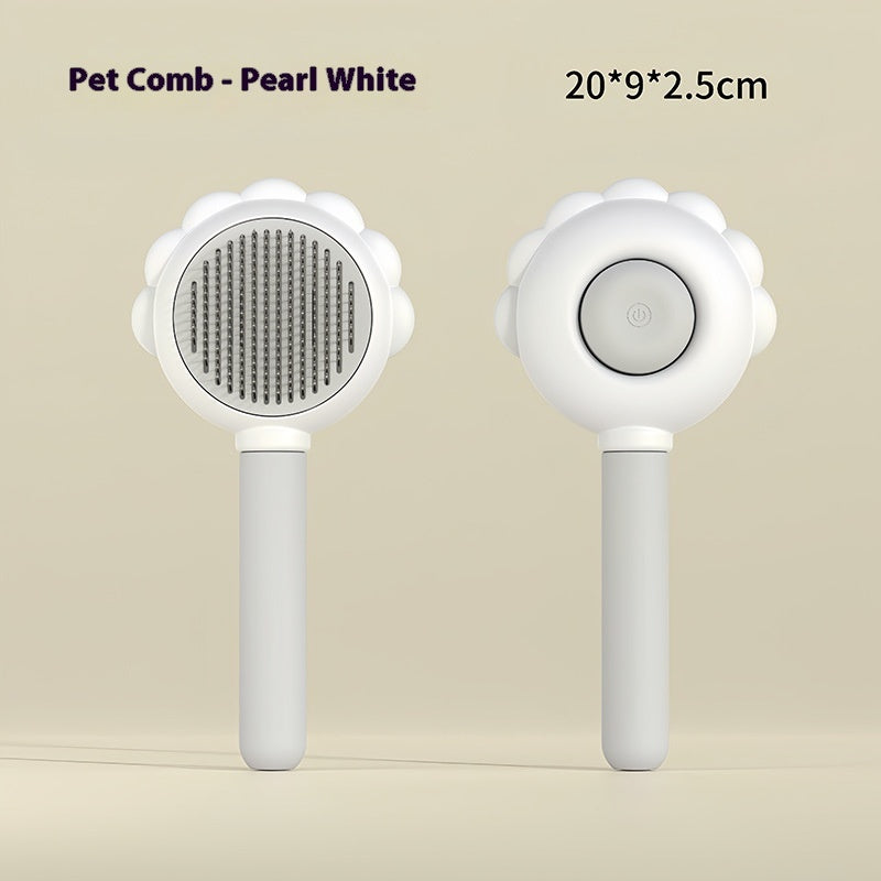 2 in 1 Self Cleaning Dog Brush Pet Grooming Comb With Spray