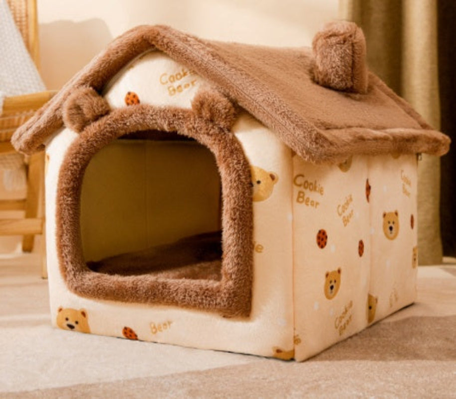 Foldable Warm Pet Bed House