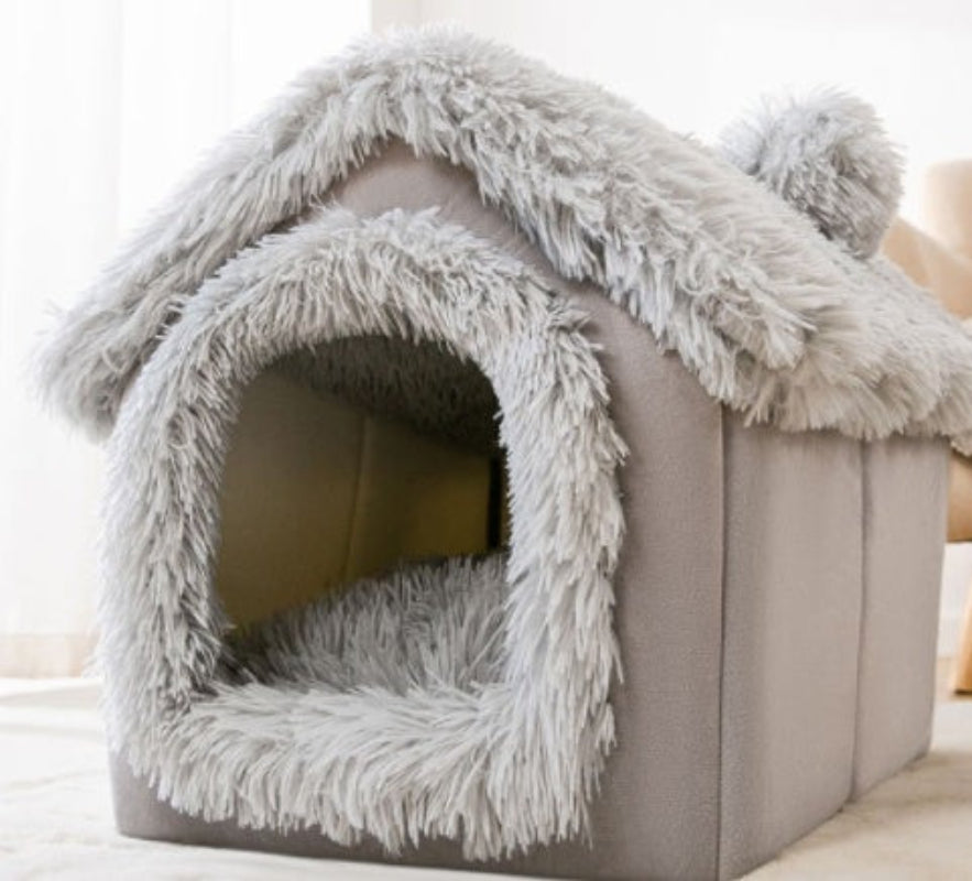 Foldable Warm Pet Bed House