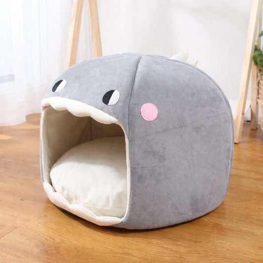 Cave cat house soft enclosed bed for indoor cats with cushioned interior