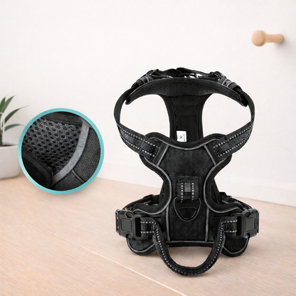 Reflective dog vest with breathable mesh chest and back design