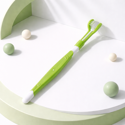 Pet oral hygiene toothbrush for dogs and cats with soft bristles