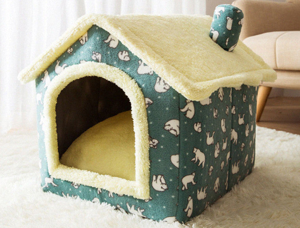 Foldable Warm Pet Bed House