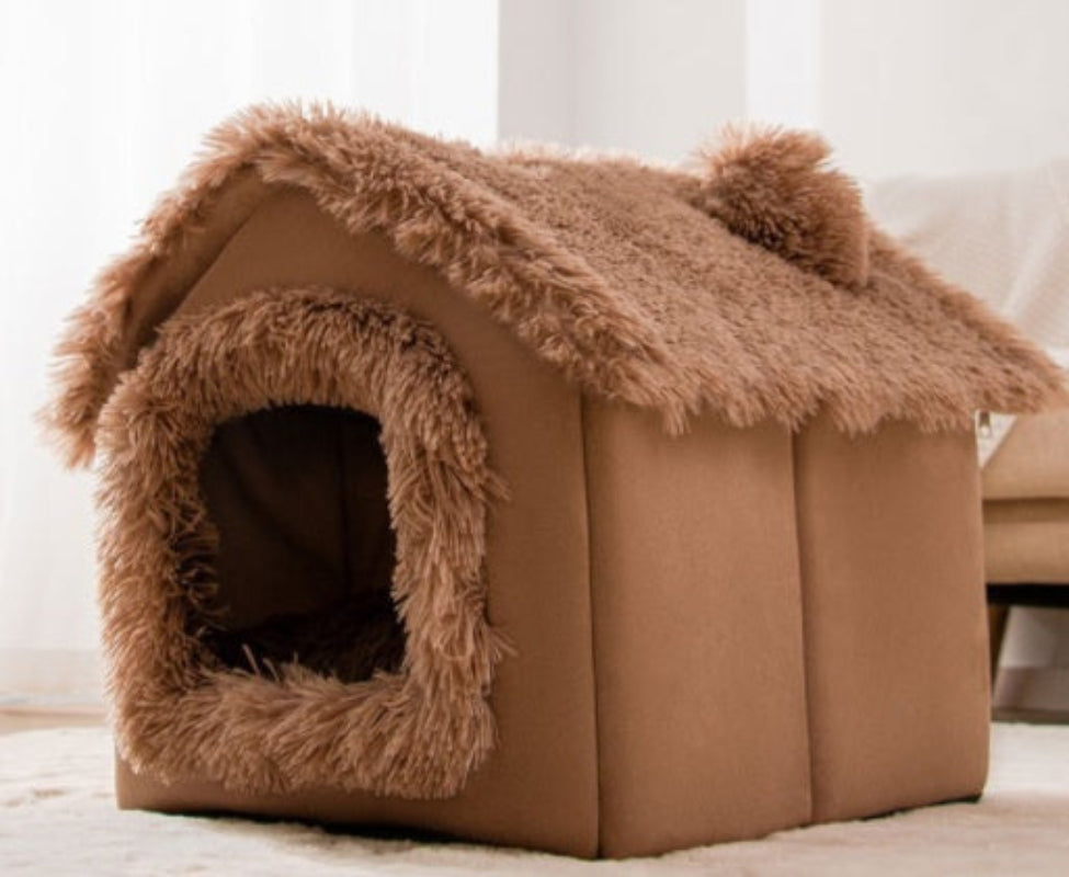 Foldable Warm Pet Bed House