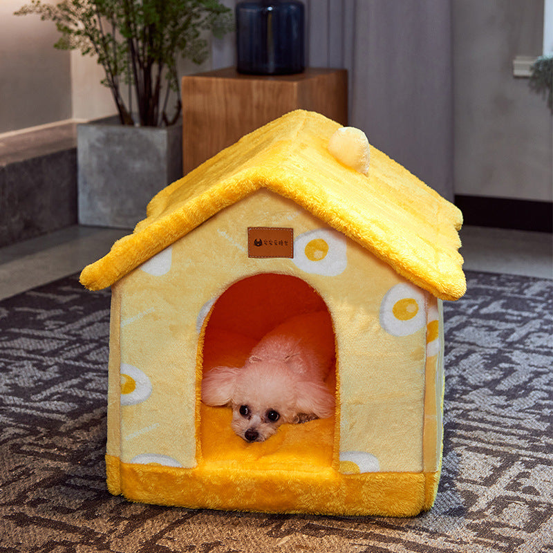 Foldable Warm Pet Bed House