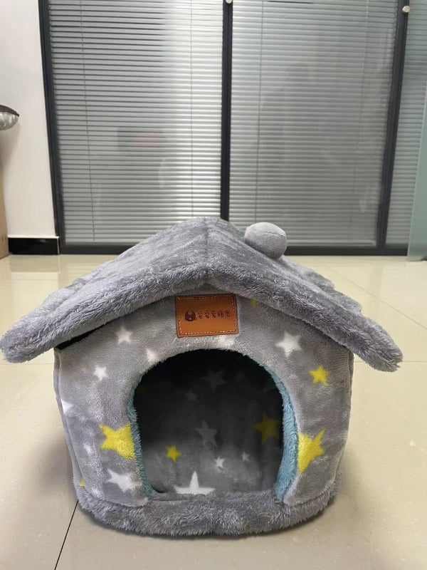 Foldable Warm Pet Bed House