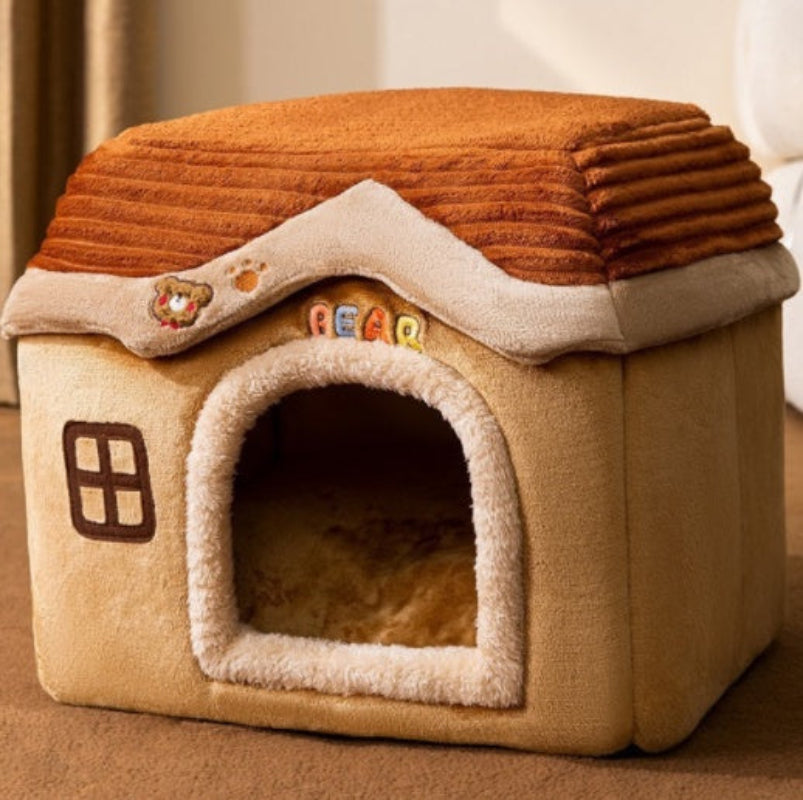 Foldable Warm Pet Bed House