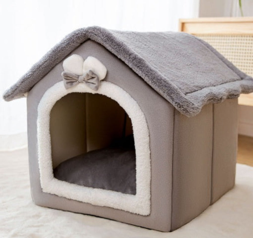 Foldable Warm Pet Bed House